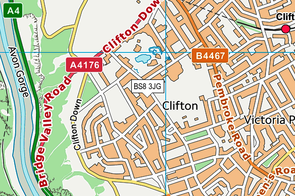 BS8 3JG map - OS VectorMap District (Ordnance Survey) BS8 3JG map - OS VectorMap District (Ordnance Survey)