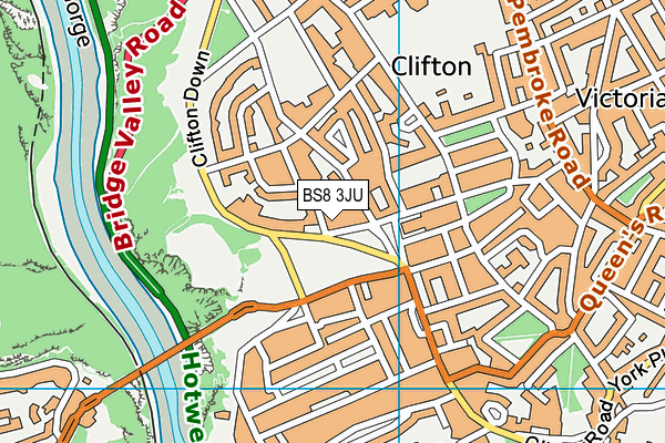BS8 3JU map - OS VectorMap District (Ordnance Survey)