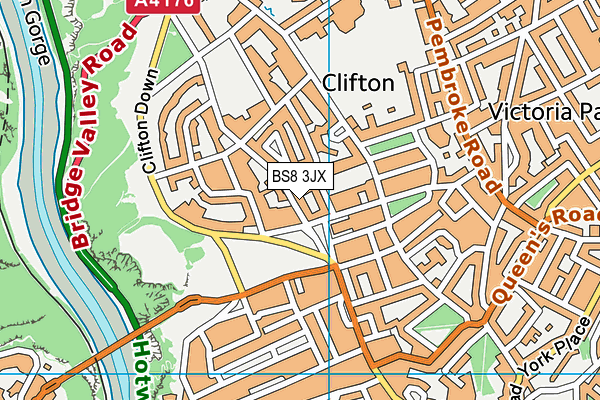 BS8 3JX map - OS VectorMap District (Ordnance Survey) BS8 3JX map - OS VectorMap District (Ordnance Survey)