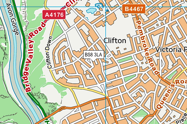 BS8 3LA map - OS VectorMap District (Ordnance Survey) BS8 3LA map - OS VectorMap District (Ordnance Survey)