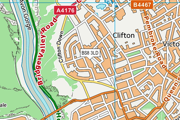 BS8 3LD map - OS VectorMap District (Ordnance Survey) BS8 3LD map - OS VectorMap District (Ordnance Survey)