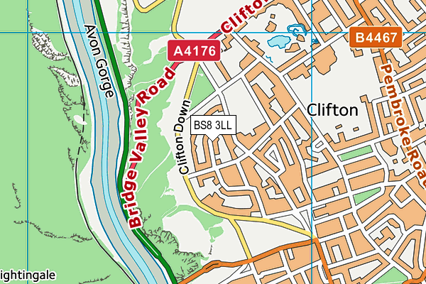 BS8 3LL map - OS VectorMap District (Ordnance Survey) BS8 3LL map - OS VectorMap District (Ordnance Survey)