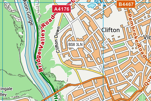 BS8 3LN map - OS VectorMap District (Ordnance Survey)