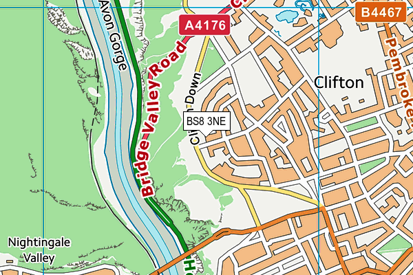 BS8 3NE map - OS VectorMap District (Ordnance Survey)