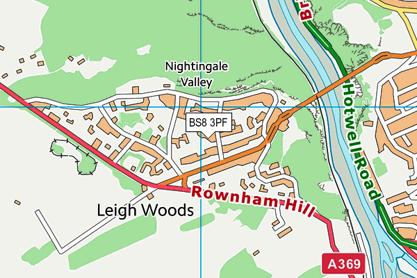 BS8 3PF map - OS VectorMap District (Ordnance Survey)