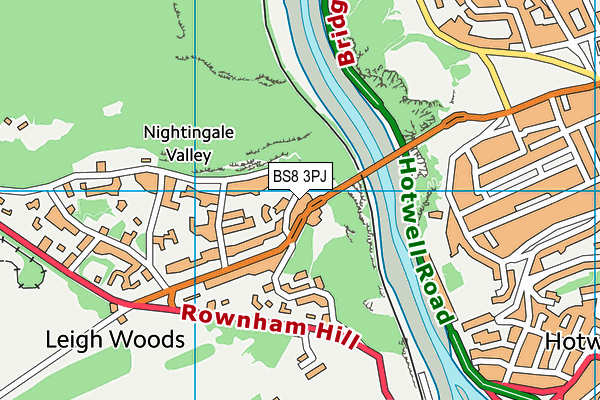 BS8 3PJ map - OS VectorMap District (Ordnance Survey)