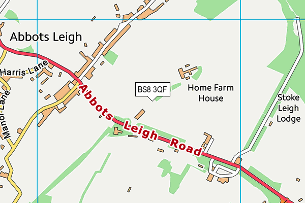BS8 3QF map - OS VectorMap District (Ordnance Survey)