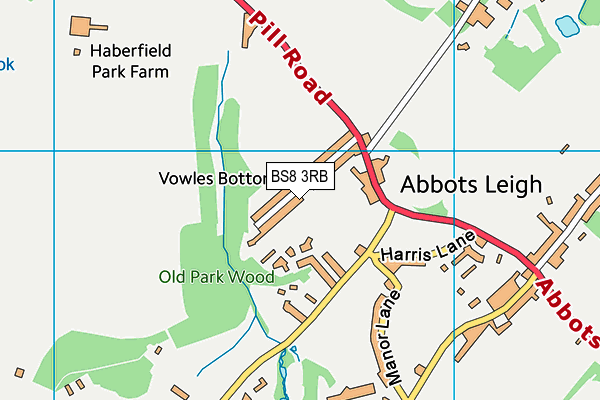 BS8 3RB map - OS VectorMap District (Ordnance Survey)