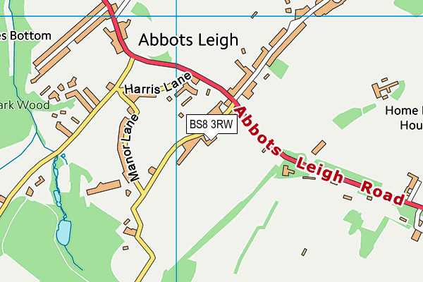 BS8 3RW map - OS VectorMap District (Ordnance Survey)