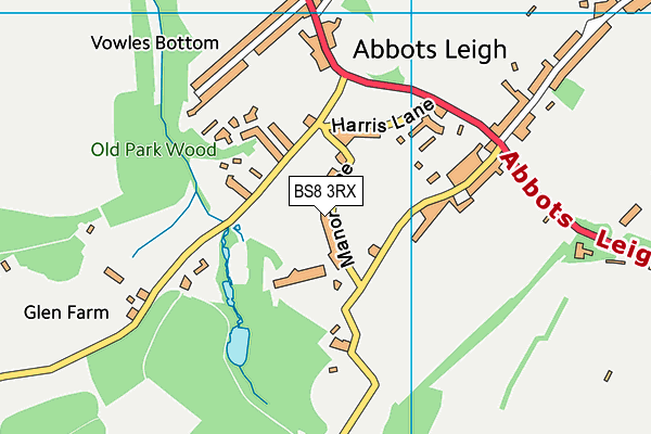 BS8 3RX map - OS VectorMap District (Ordnance Survey)