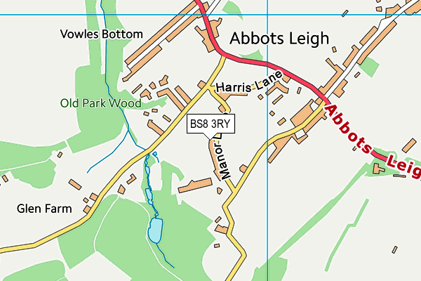 BS8 3RY map - OS VectorMap District (Ordnance Survey)