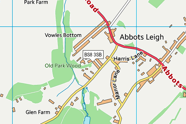 BS8 3SB map - OS VectorMap District (Ordnance Survey)