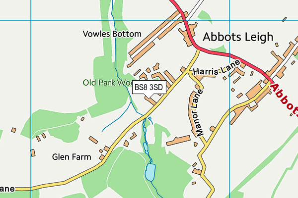 BS8 3SD map - OS VectorMap District (Ordnance Survey)