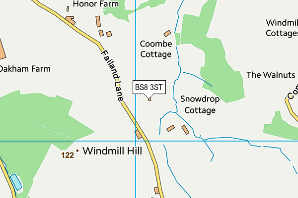 BS8 3ST map - OS VectorMap District (Ordnance Survey)