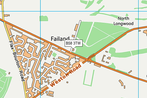 BS8 3TW map - OS VectorMap District (Ordnance Survey)