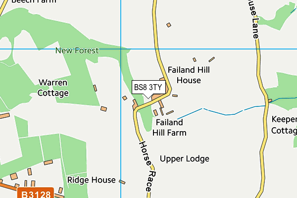 BS8 3TY map - OS VectorMap District (Ordnance Survey)