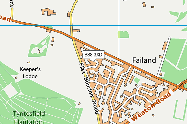 BS8 3XD map - OS VectorMap District (Ordnance Survey)
