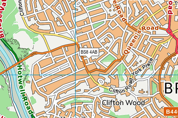 BS8 4AB map - OS VectorMap District (Ordnance Survey) BS8 4AB map - OS VectorMap District (Ordnance Survey)