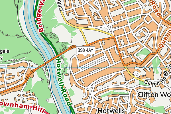 BS8 4AY map - OS VectorMap District (Ordnance Survey) BS8 4AY map - OS VectorMap District (Ordnance Survey)