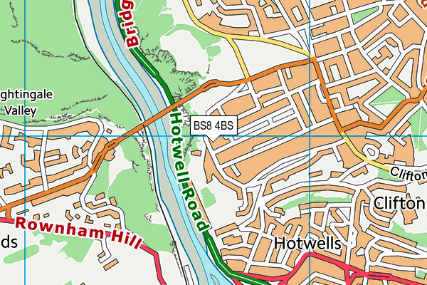 BS8 4BS map - OS VectorMap District (Ordnance Survey)