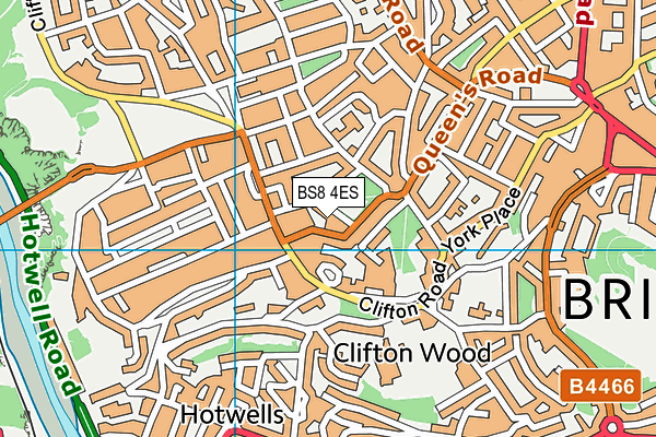 BS8 4ES map - OS VectorMap District (Ordnance Survey)
