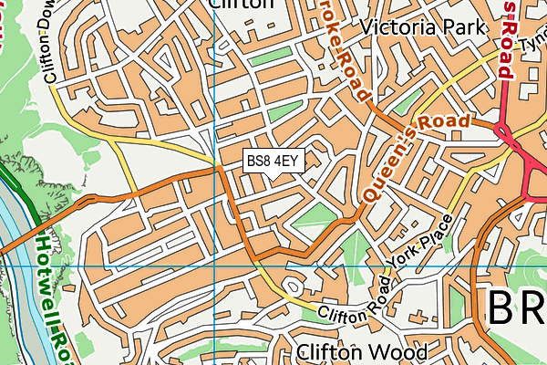 BS8 4EY map - OS VectorMap District (Ordnance Survey) BS8 4EY map - OS VectorMap District (Ordnance Survey)