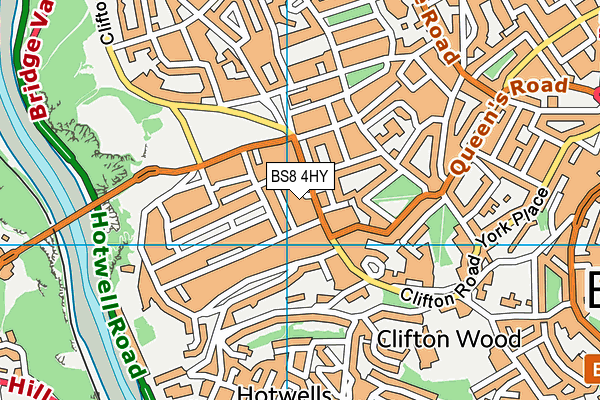 BS8 4HY map - OS VectorMap District (Ordnance Survey)