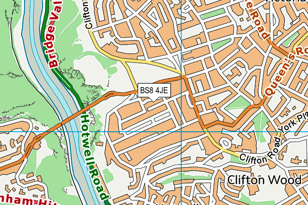BS8 4JE map - OS VectorMap District (Ordnance Survey)