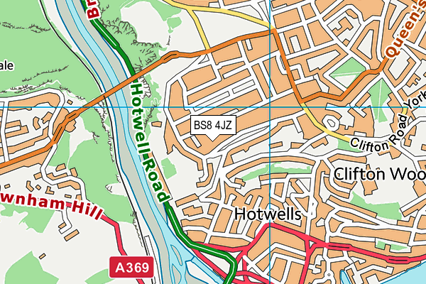 BS8 4JZ map - OS VectorMap District (Ordnance Survey)