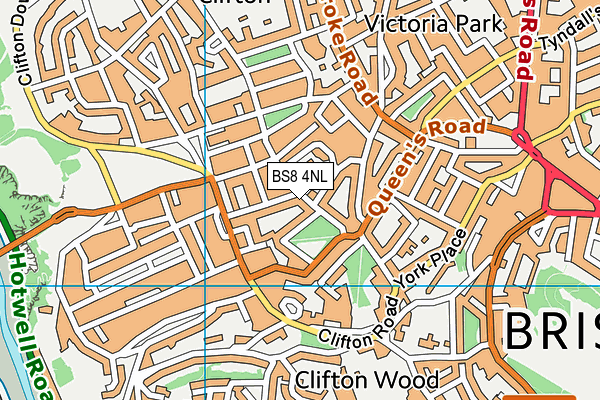 BS8 4NL map - OS VectorMap District (Ordnance Survey)