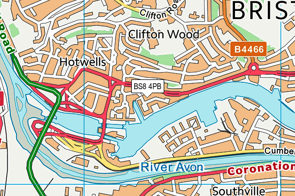 BS8 4PB map - OS VectorMap District (Ordnance Survey) BS8 4PB map - OS VectorMap District (Ordnance Survey)