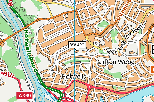 BS8 4PG map - OS VectorMap District (Ordnance Survey)