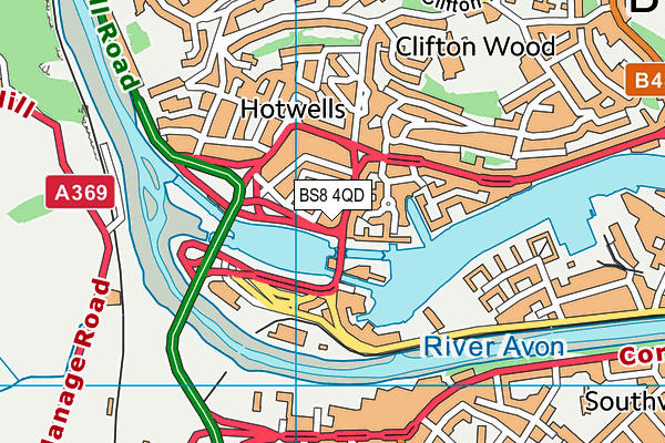 BS8 4QD map - OS VectorMap District (Ordnance Survey) BS8 4QD map - OS VectorMap District (Ordnance Survey)