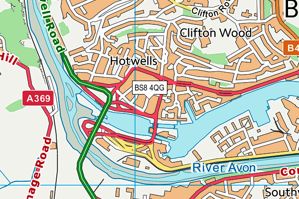 BS8 4QG map - OS VectorMap District (Ordnance Survey)