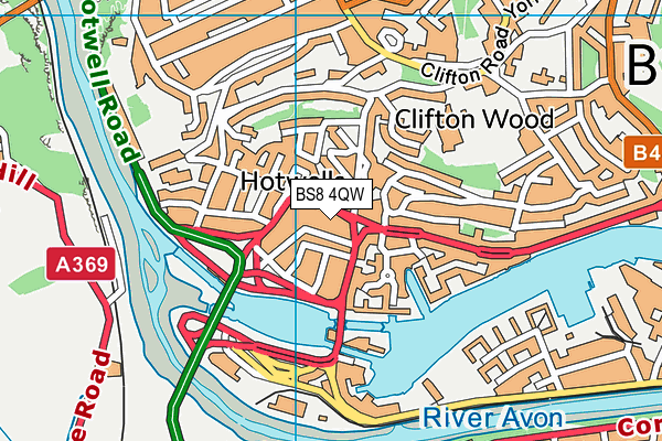 BS8 4QW map - OS VectorMap District (Ordnance Survey)