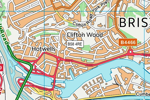 BS8 4RE map - OS VectorMap District (Ordnance Survey) BS8 4RE map - OS VectorMap District (Ordnance Survey)