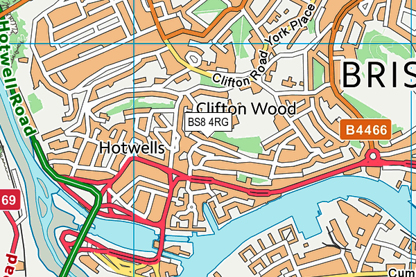 BS8 4RG map - OS VectorMap District (Ordnance Survey) BS8 4RG map - OS VectorMap District (Ordnance Survey)