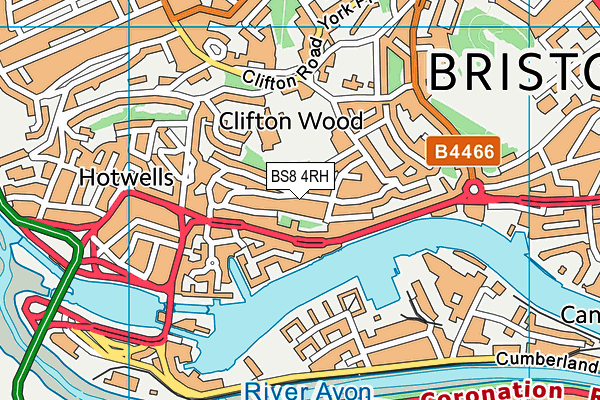 BS8 4RH map - OS VectorMap District (Ordnance Survey)