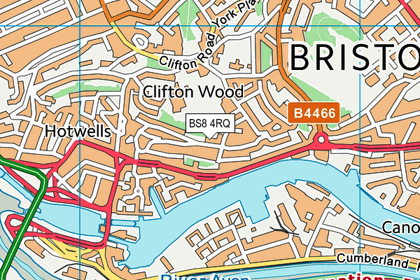 BS8 4RQ map - OS VectorMap District (Ordnance Survey) BS8 4RQ map - OS VectorMap District (Ordnance Survey)
