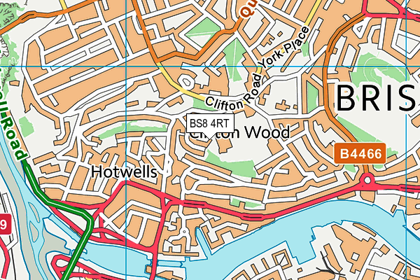 BS8 4RT map - OS VectorMap District (Ordnance Survey)