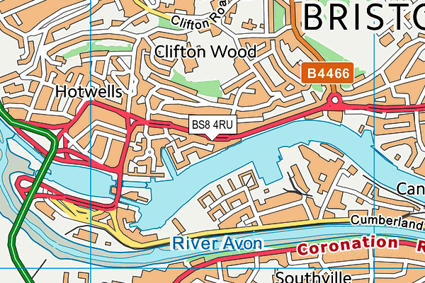 BS8 4RU map - OS VectorMap District (Ordnance Survey) BS8 4RU map - OS VectorMap District (Ordnance Survey)