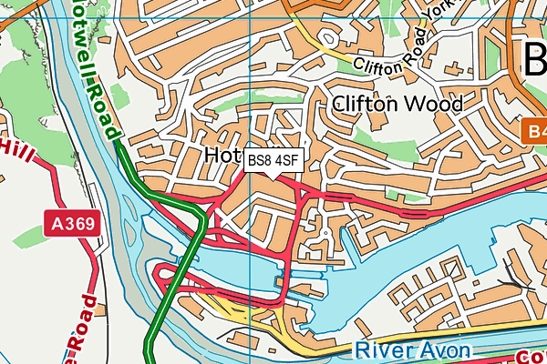 BS8 4SF map - OS VectorMap District (Ordnance Survey) BS8 4SF map - OS VectorMap District (Ordnance Survey)