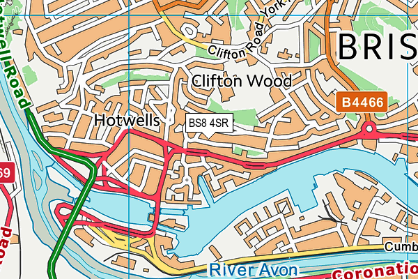 BS8 4SR map - OS VectorMap District (Ordnance Survey) BS8 4SR map - OS VectorMap District (Ordnance Survey)