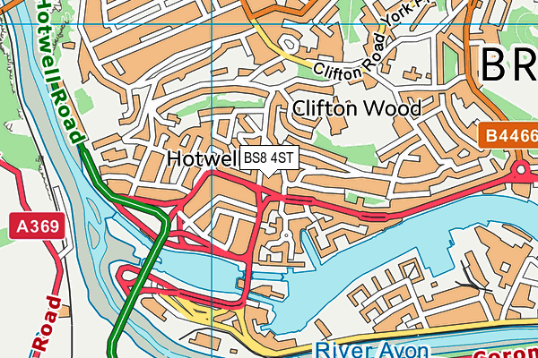BS8 4ST map - OS VectorMap District (Ordnance Survey) BS8 4ST map - OS VectorMap District (Ordnance Survey)
