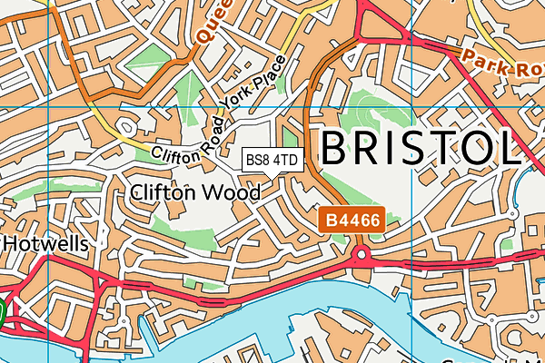 BS8 4TD map - OS VectorMap District (Ordnance Survey) BS8 4TD map - OS VectorMap District (Ordnance Survey)