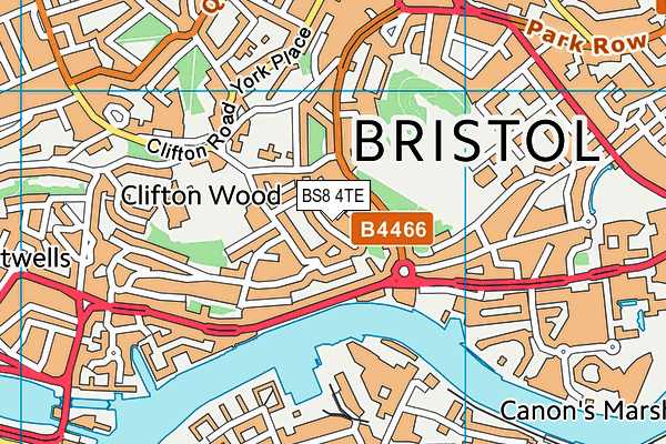BS8 4TE map - OS VectorMap District (Ordnance Survey) BS8 4TE map - OS VectorMap District (Ordnance Survey)