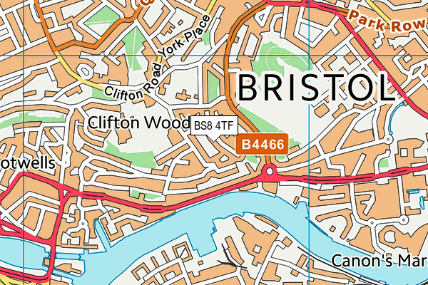 BS8 4TF map - OS VectorMap District (Ordnance Survey) BS8 4TF map - OS VectorMap District (Ordnance Survey)