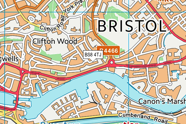 BS8 4TJ map - OS VectorMap District (Ordnance Survey) BS8 4TJ map - OS VectorMap District (Ordnance Survey)