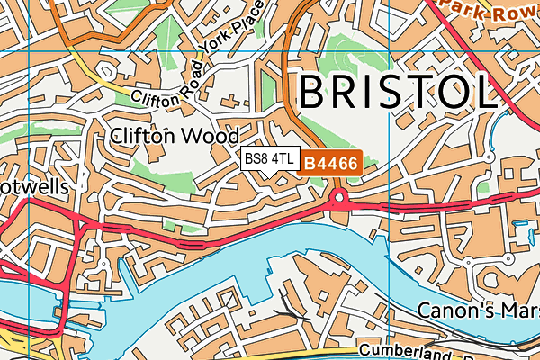 BS8 4TL map - OS VectorMap District (Ordnance Survey) BS8 4TL map - OS VectorMap District (Ordnance Survey)
