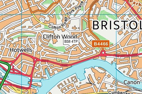 BS8 4TP map - OS VectorMap District (Ordnance Survey) BS8 4TP map - OS VectorMap District (Ordnance Survey)